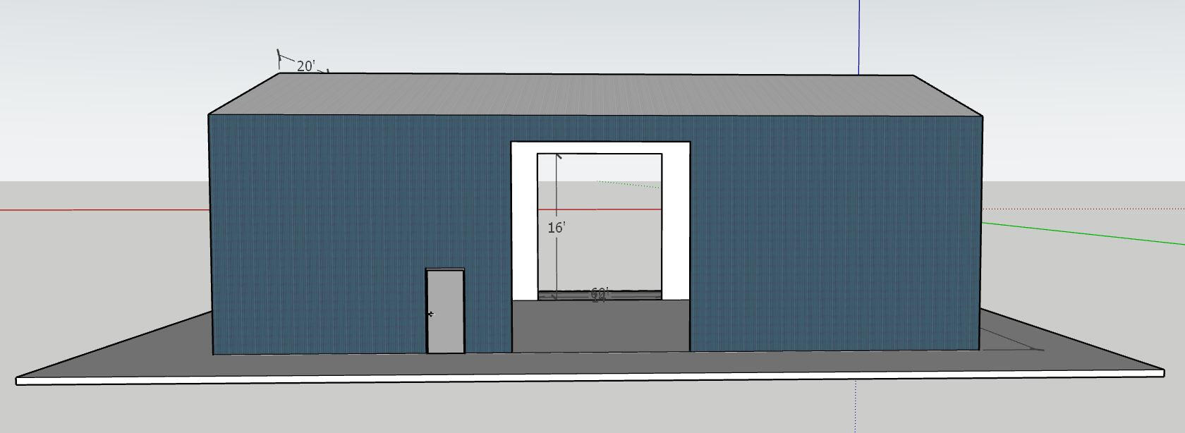 Metal Building Design Concept Front View
