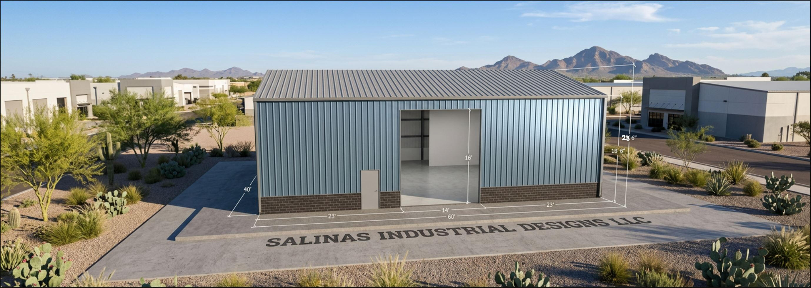 Metal Building Design Concept Render